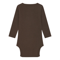 BIRKHOLM Langærmet Rib Body Chokolade Brun
